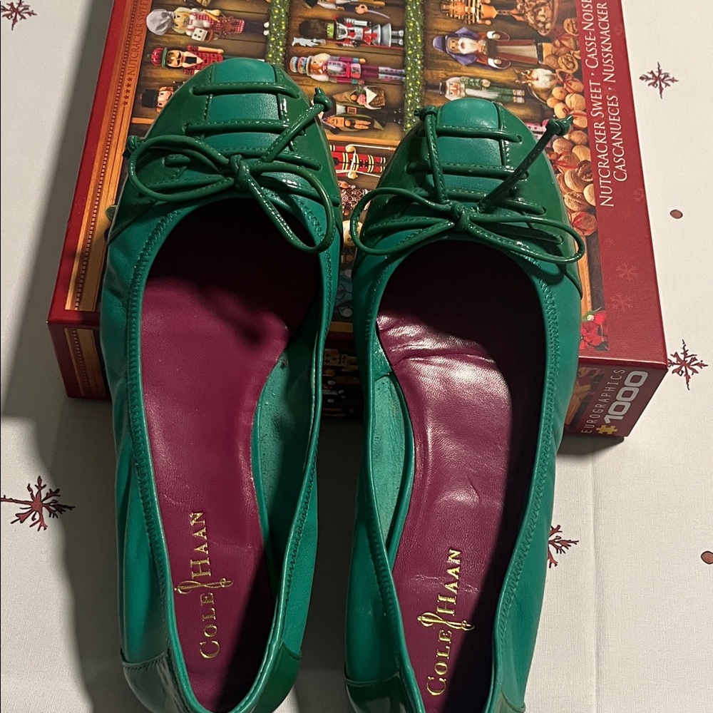 Cole Haan Women's Emerald Green Loafers